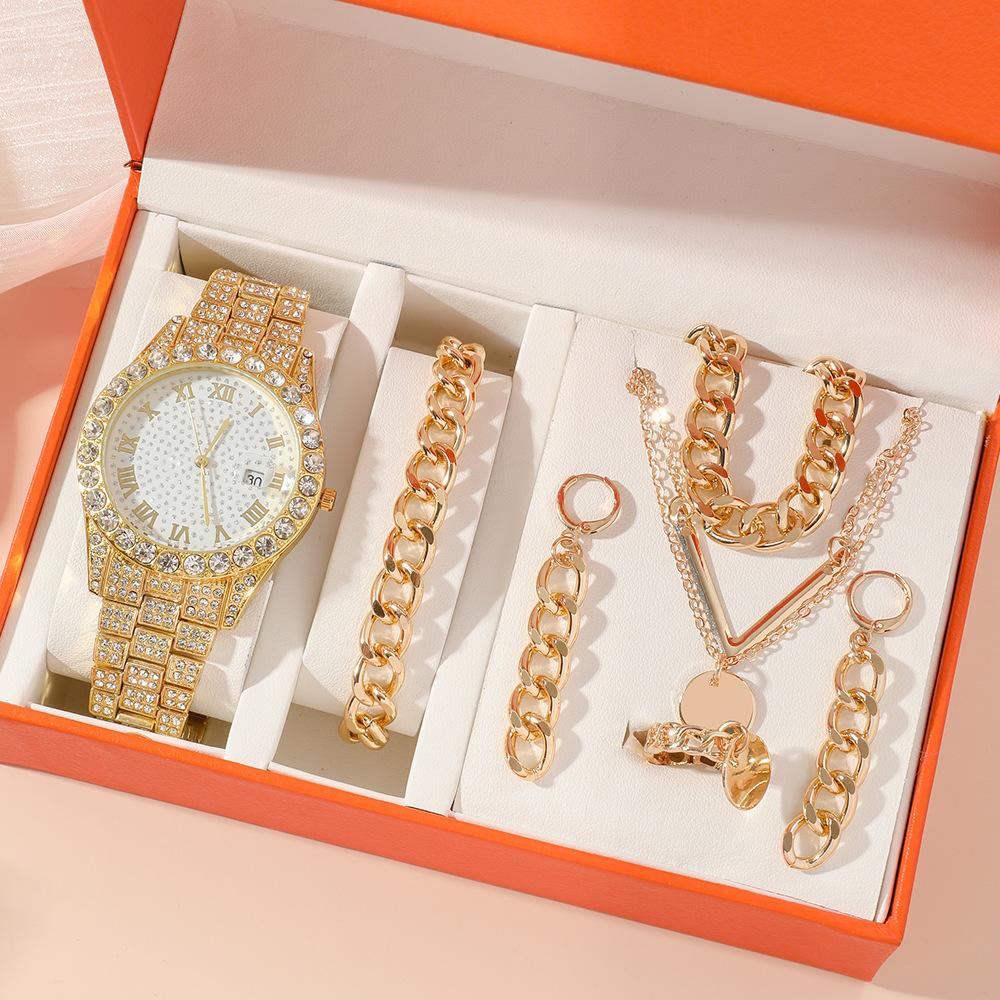 Women's Watch Jewelry 5-piece Set New Quartz Watch Gift Suit Wrist Watch 23