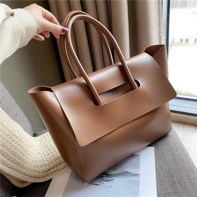 Fashion Women Shoulder Bags Large Capacity Handbags Simple Retro Tote Bags Solid Color Famous Brand High Quality Bags 8