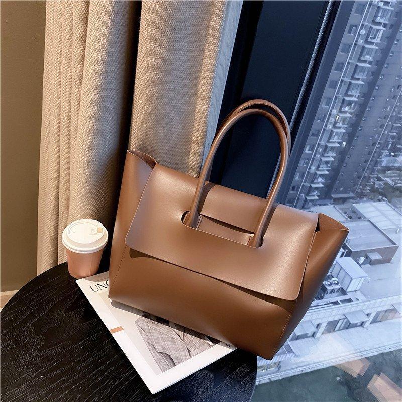 Fashion Women Shoulder Bags Large Capacity Handbags Simple Retro Tote Bags Solid Color Famous Brand High Quality Bags 3